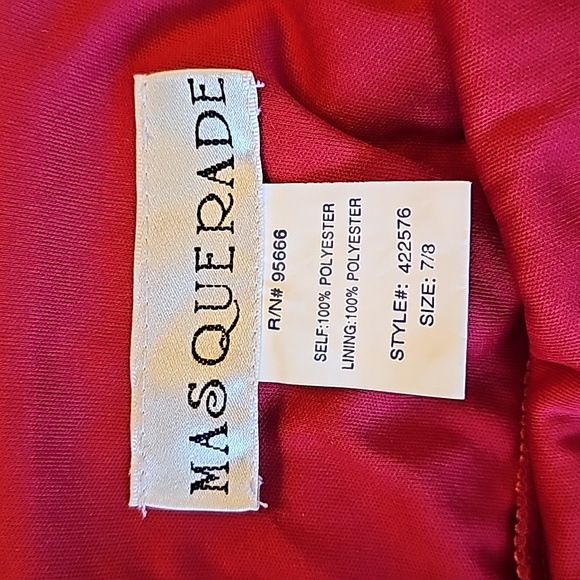 Red, full length, halter, open back, peeek-a-boo sides, with sequence - Picture 6 of 6